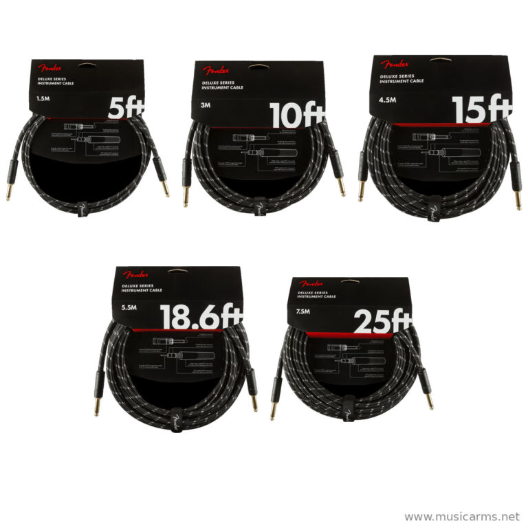 Fender Deluxe Series Instrument Cable Black Tweed Straight/Straight ขายราคาพิเศษ