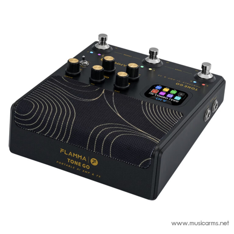 Portable guitar amp and effects processor (Flamma Tone Go) with knobs, a small color display, and footswitches on topst] ขายราคาพิเศษ