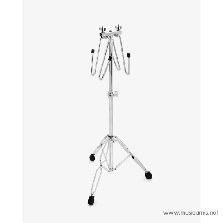 Chrome instrument stand with several U-shaped holders on a central pole and a tripod base. ขายราคาพิเศษ