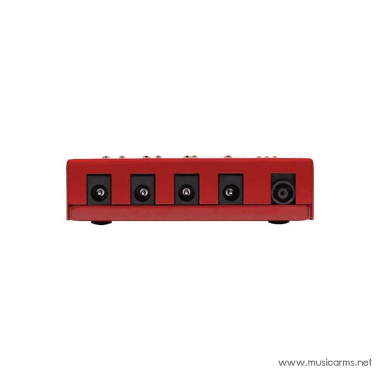 Red guitar effects pedal with five footswitches laid out in a row (side view). ขายราคาพิเศษ