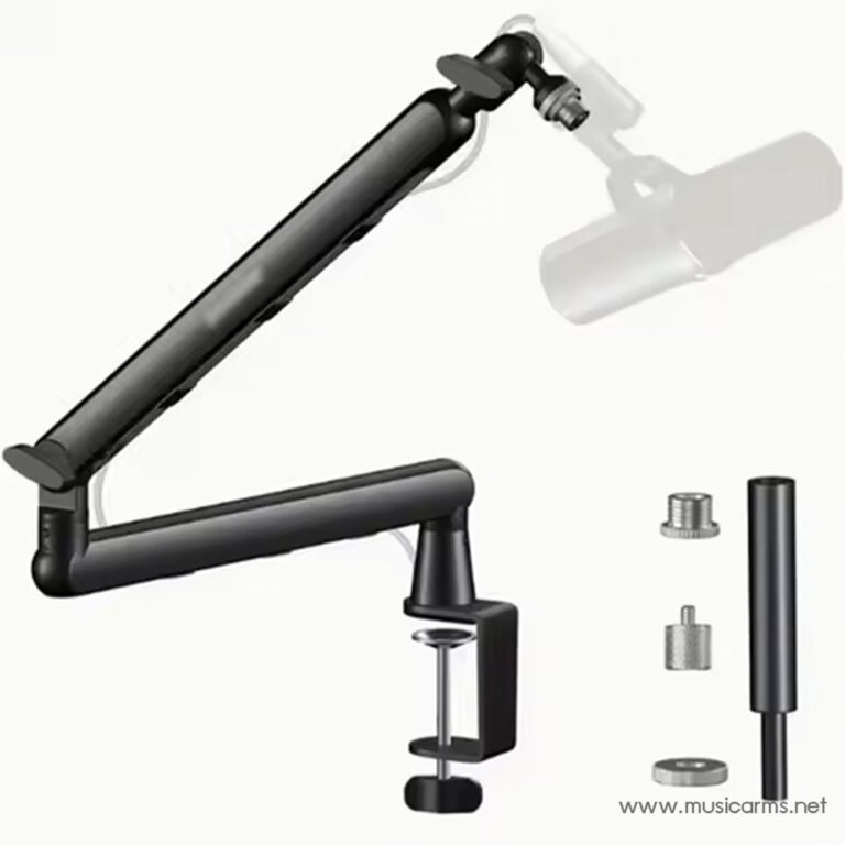 Adjustable desk microphone arm with clamp and mounting hardware for attaching a mic holder. ขายราคาพิเศษ