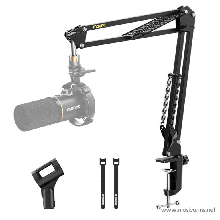 Maono adjustable microphone boom arm with desk clamp, shock mount, foam mic windscreen, and mounting accessories ขายราคาพิเศษ