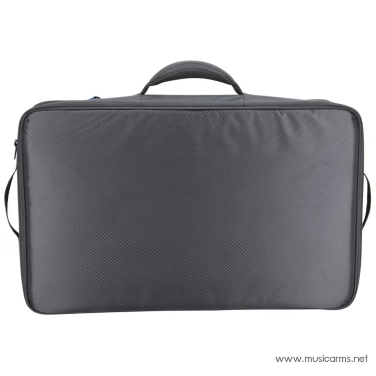 Gray rectangular carrying case with a top handle and textured surface, zipper along the edge. ขายราคาพิเศษ