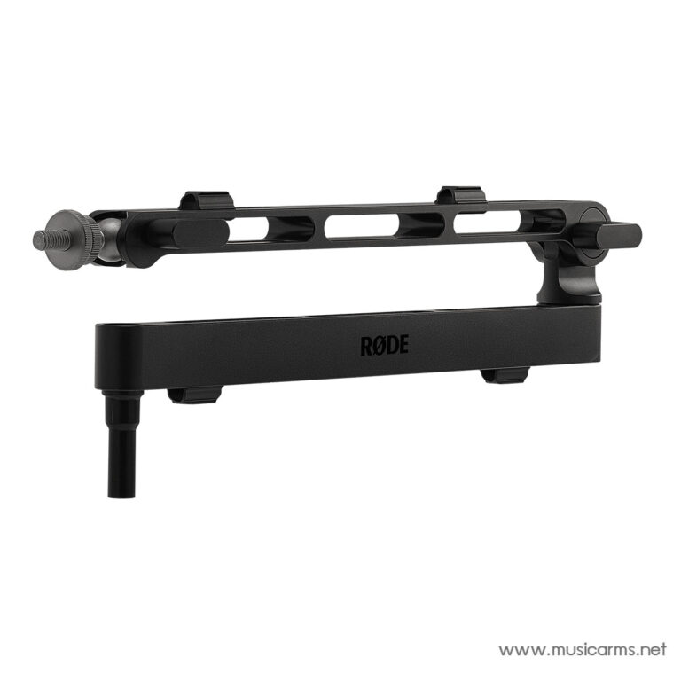 Black RØDE microphone boom arm with adjustable clamps on a desk mount ขายราคาพิเศษ