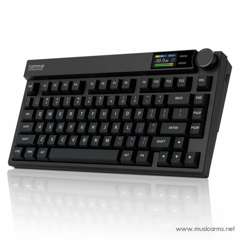 Black Topping Professional mechanical keyboard with a round control dial and small LCD display in the top-right corner ขายราคาพิเศษ