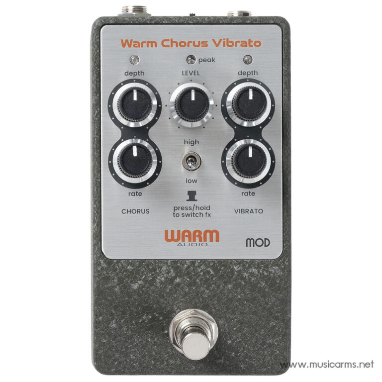Warm Audio Warm Chorus Vibrato guitar effects pedal with four silver knobs and a footswitch on a textured casing. ขายราคาพิเศษ