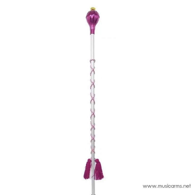 Pink magical wand with a pink jewel-like tip and a white shaft wrapped in pink cord, finished with pink tassels at the base. ขายราคาพิเศษ